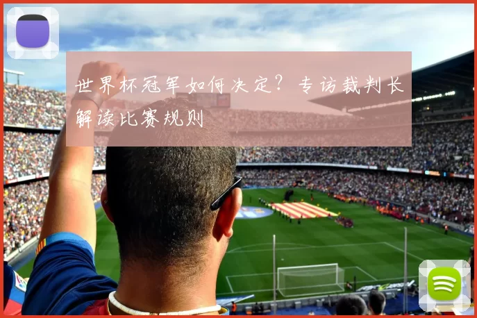 世界杯冠军如何决定?专访裁判长解读比赛规则